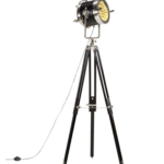 Stativlampe Schwarz Mango Massivholz